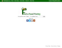 Tablet Screenshot of findafoodpantry.org